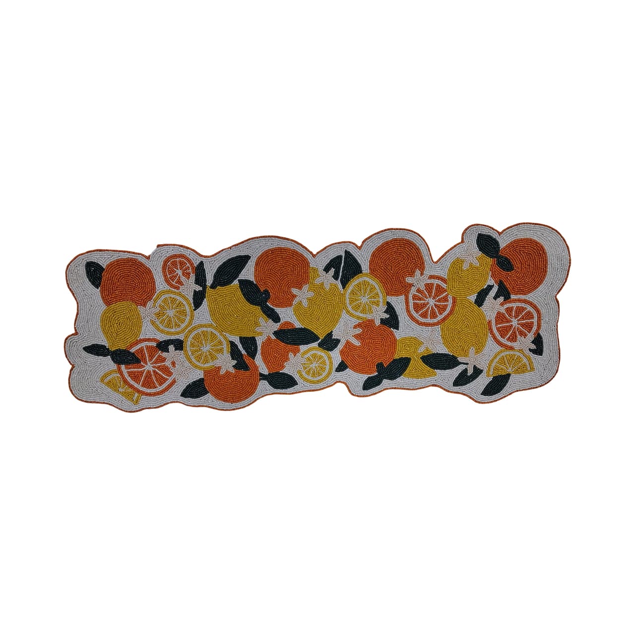31.5" x 12" Orange & Lemon Hand Beaded Table Runner by Ashland®